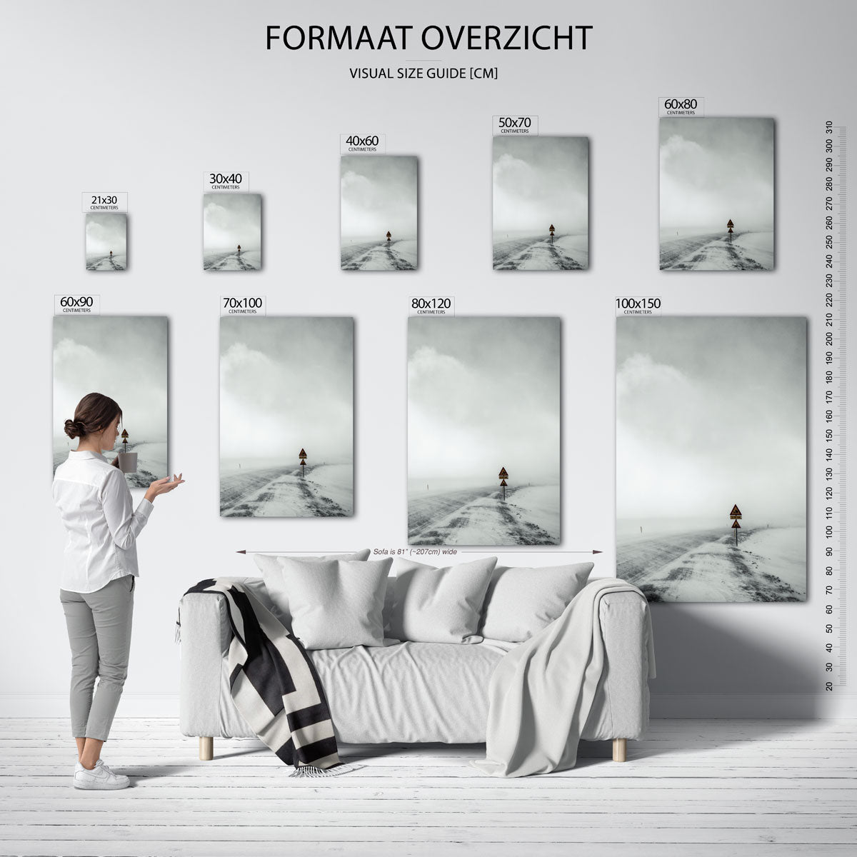 Mistige weg Poster