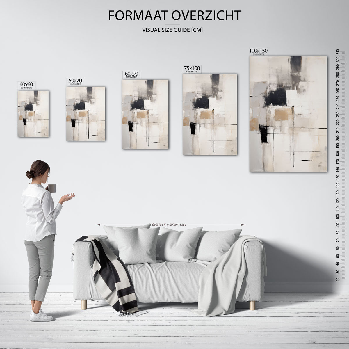 Geometrische compositie Kunstwerk