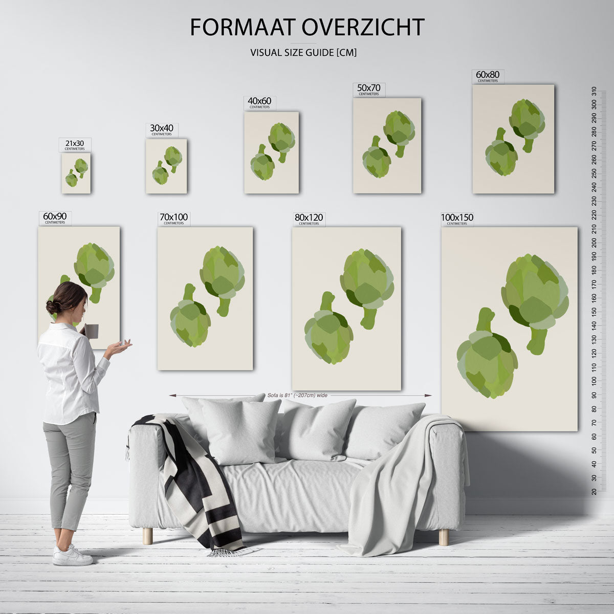 Groene artisjokken Poster