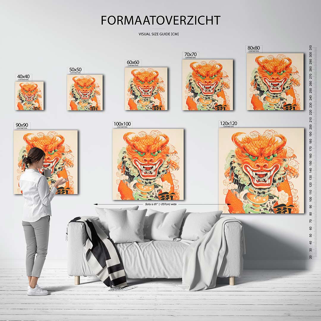 Dynamische draak illustratie Kunstwerk