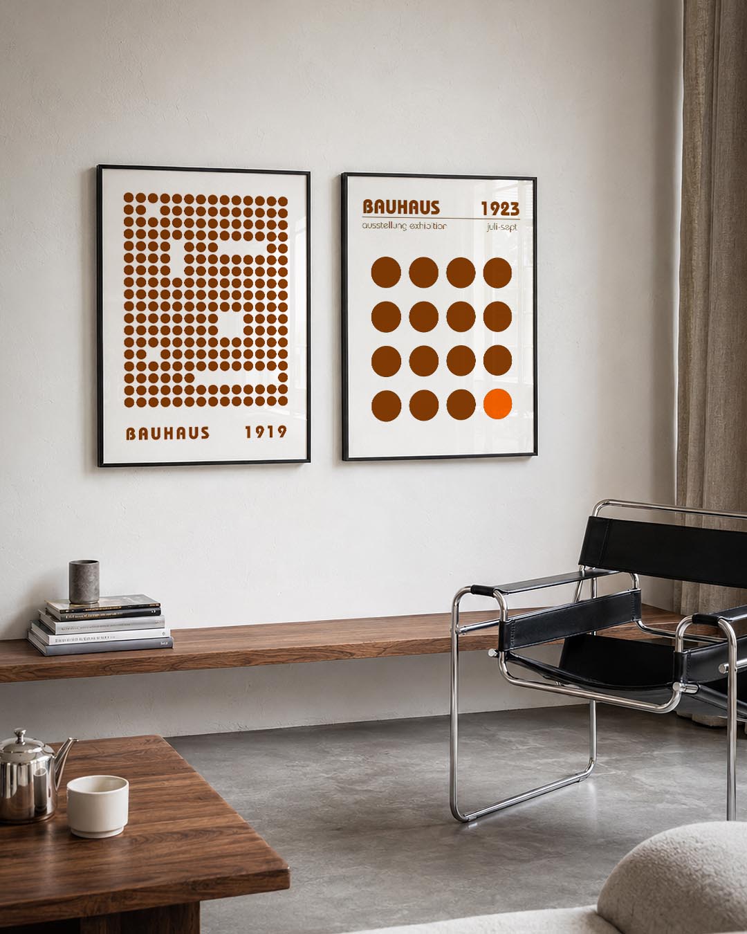 Cirkelpatroon en typografie Postersets
