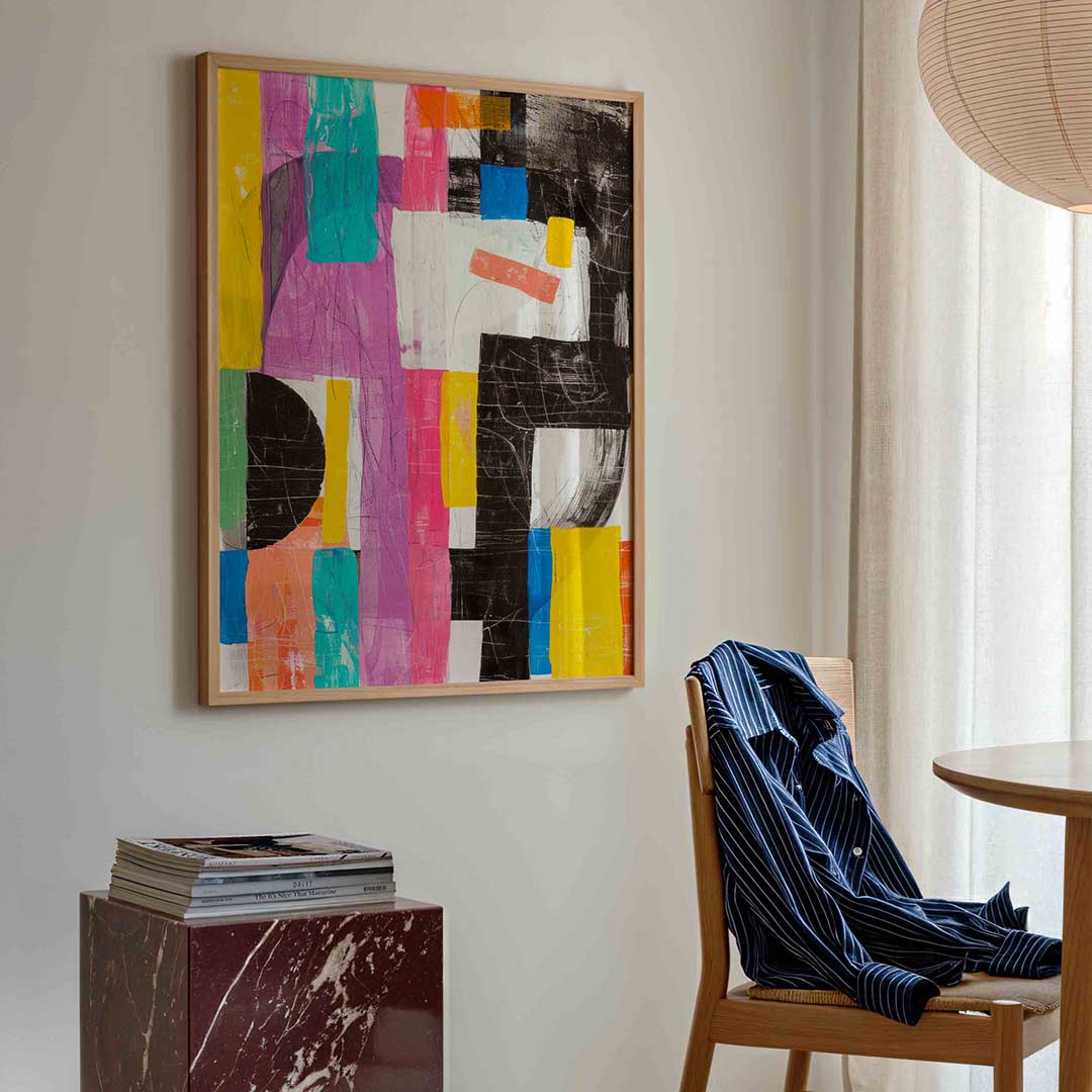 Abstracte vormen en kleuren Poster