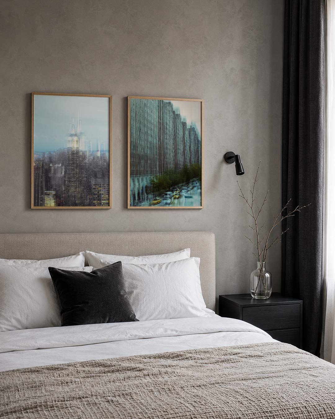 Stad in vervaging Posterset