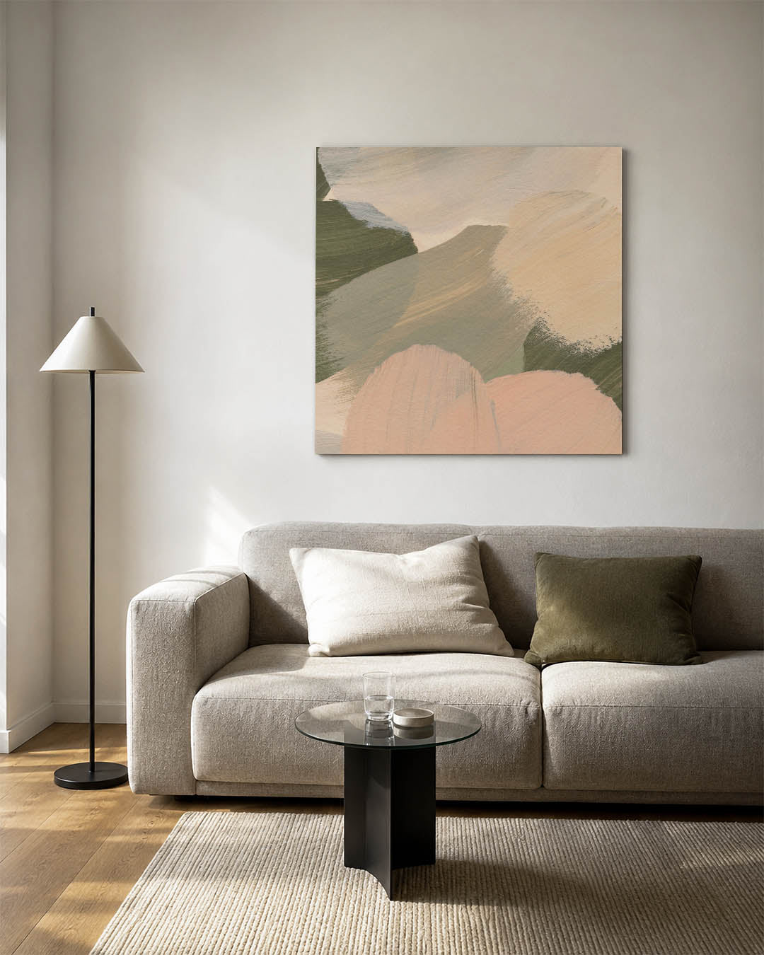 Zachte kleuren compositie Kunstwerk