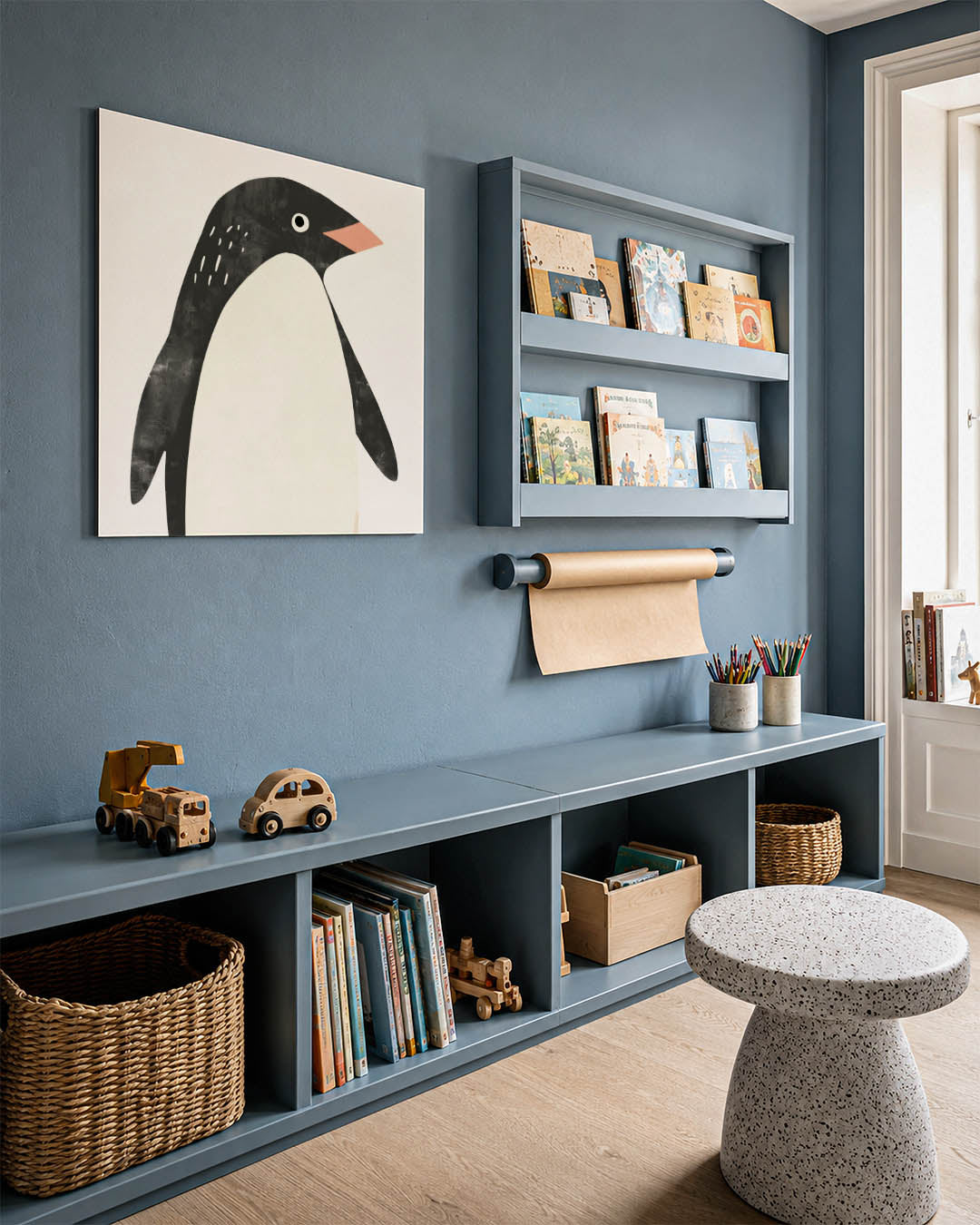 Grafische pinguïn Kunstwerk