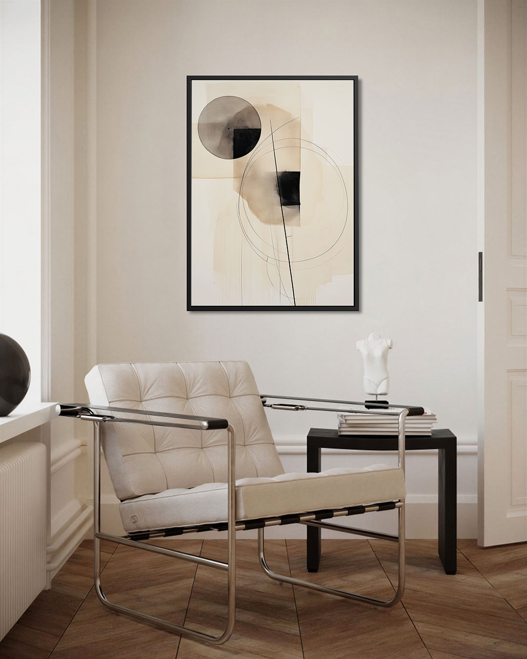 Geometrische vormen compositie Kunstwerk