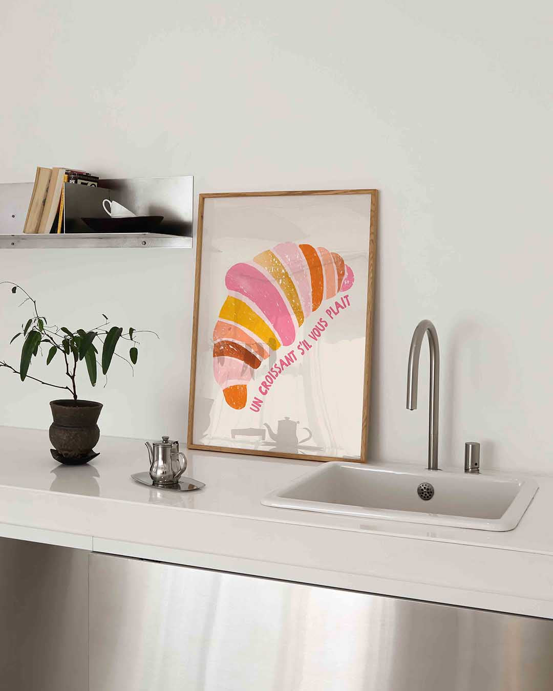 Croissant illustratie Poster