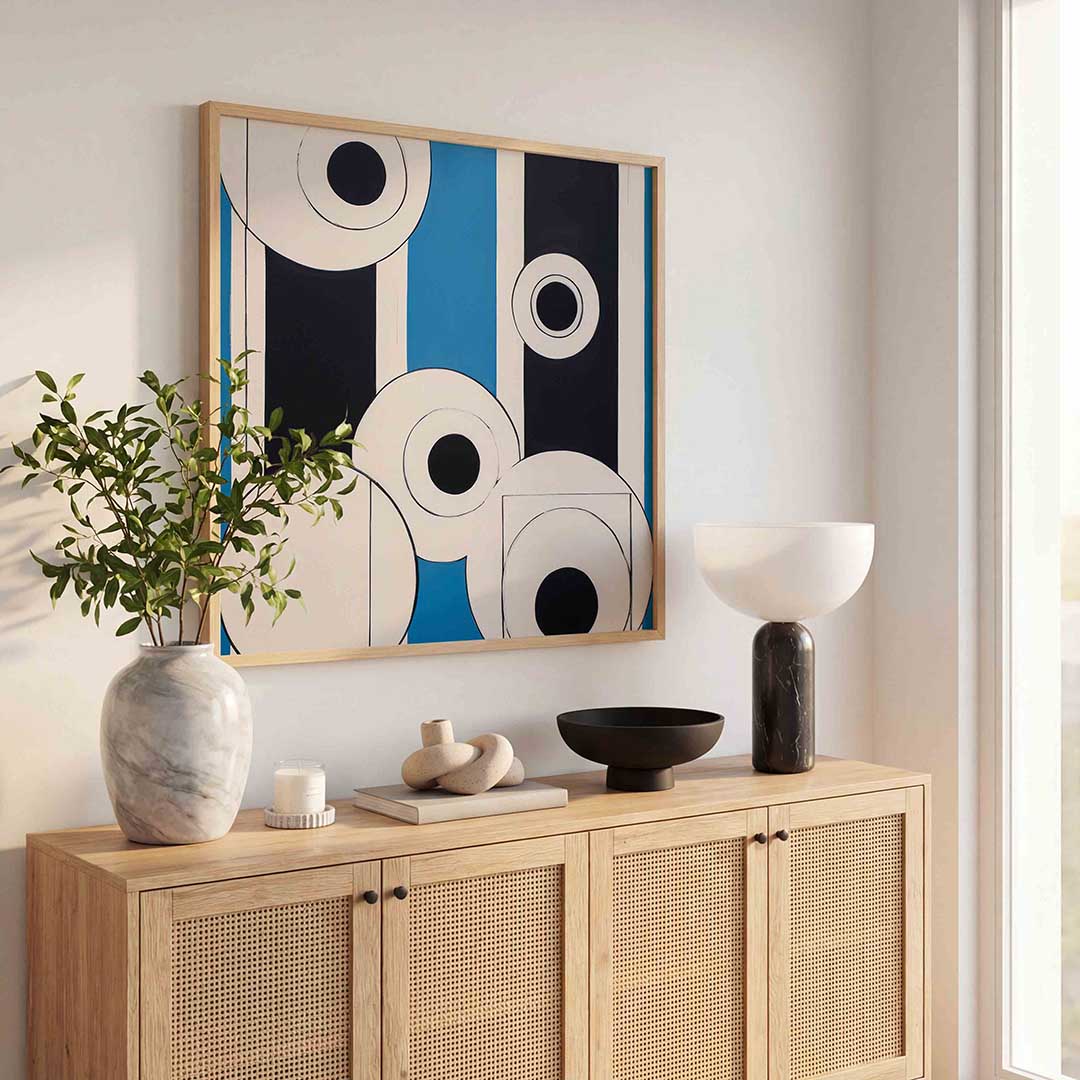 Grafische cirkels en lijnen Poster