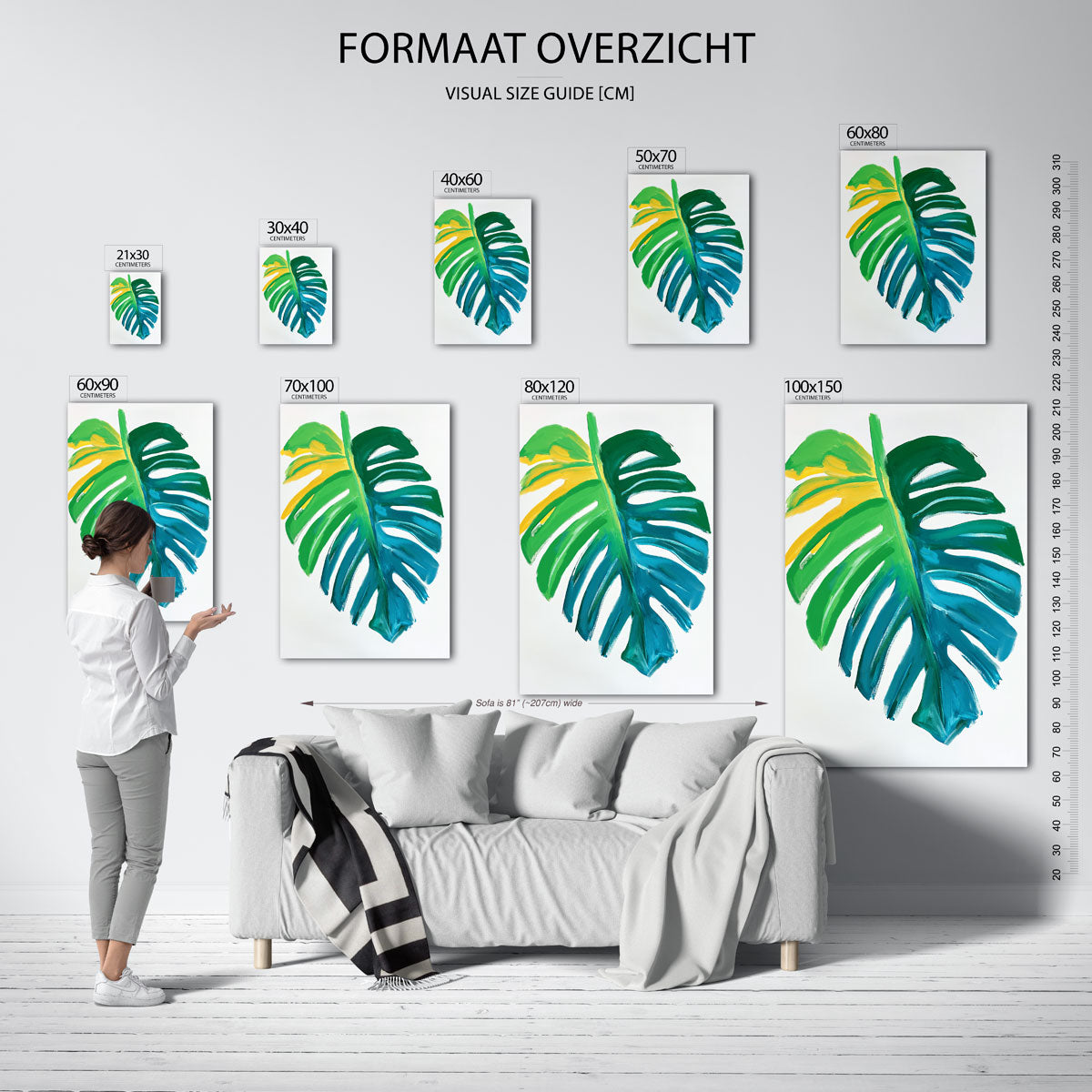 Gekleurde blad Poster