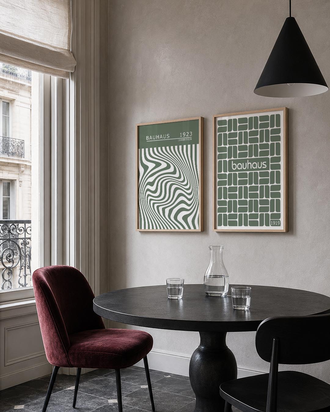 Golvend lijnenspel Posterset