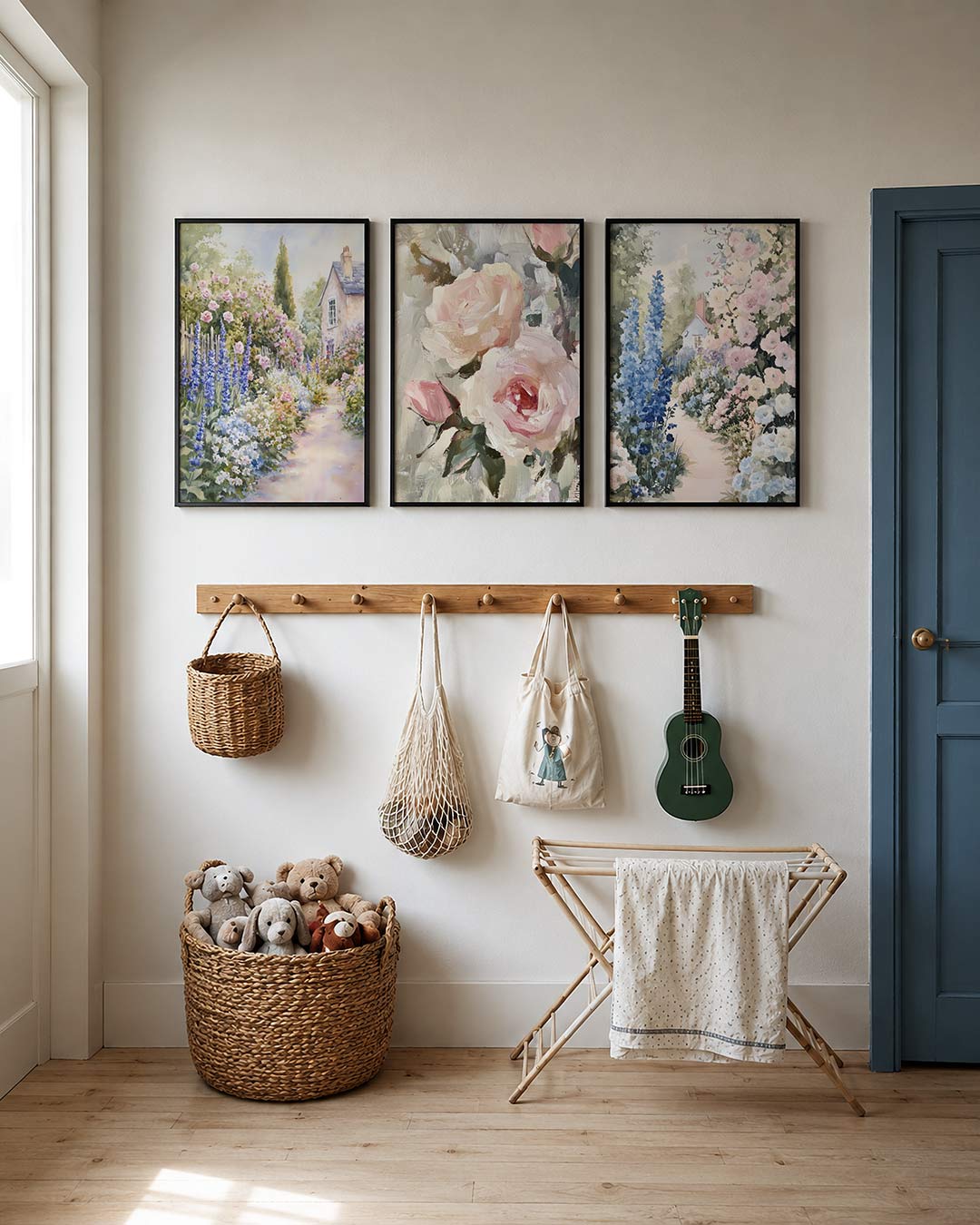 Bloemrijke tuinpad Posterset
