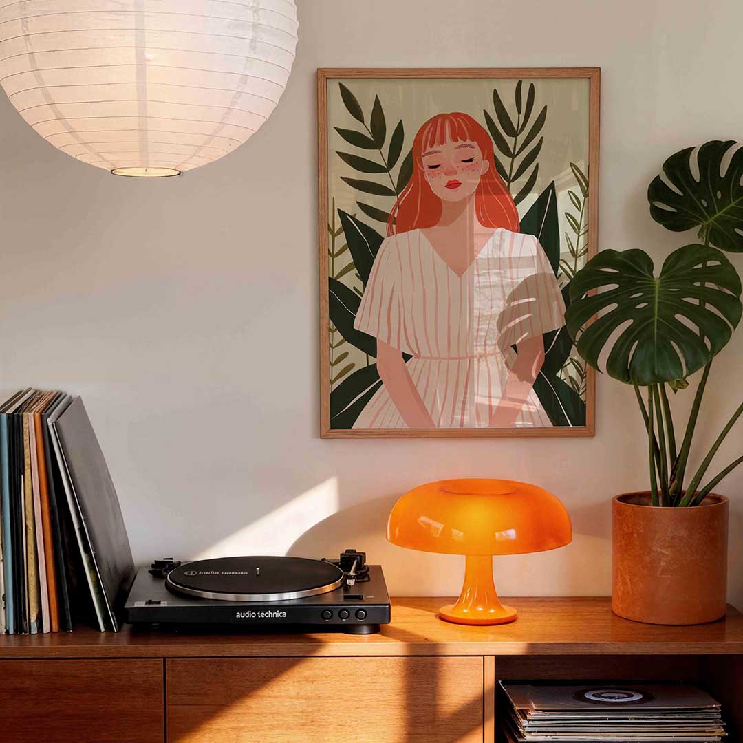 Vrouw met rode haren Poster
