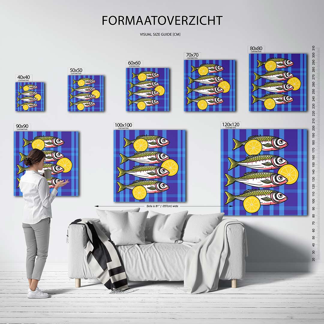 Vissen en citroenen Kunstwerk