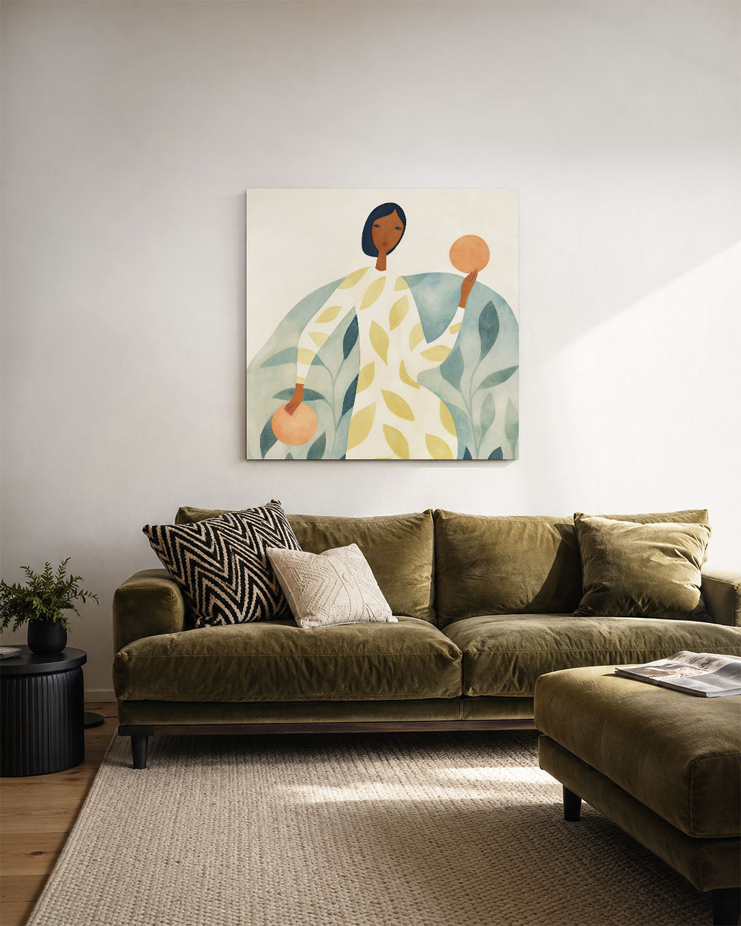 Vrouw met cirkels Kunstwerk