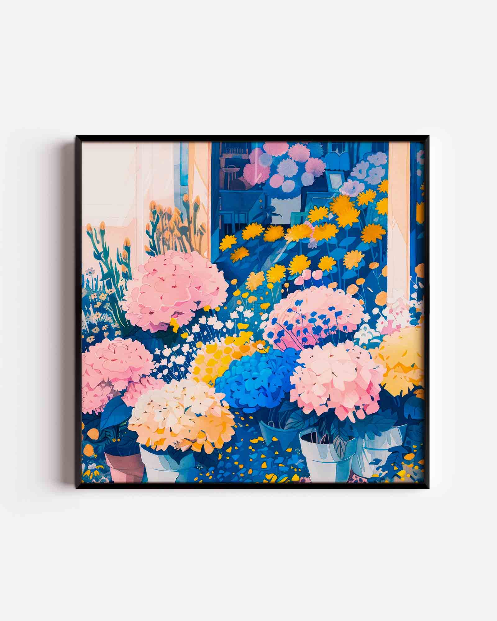 Bloemen en potten Poster