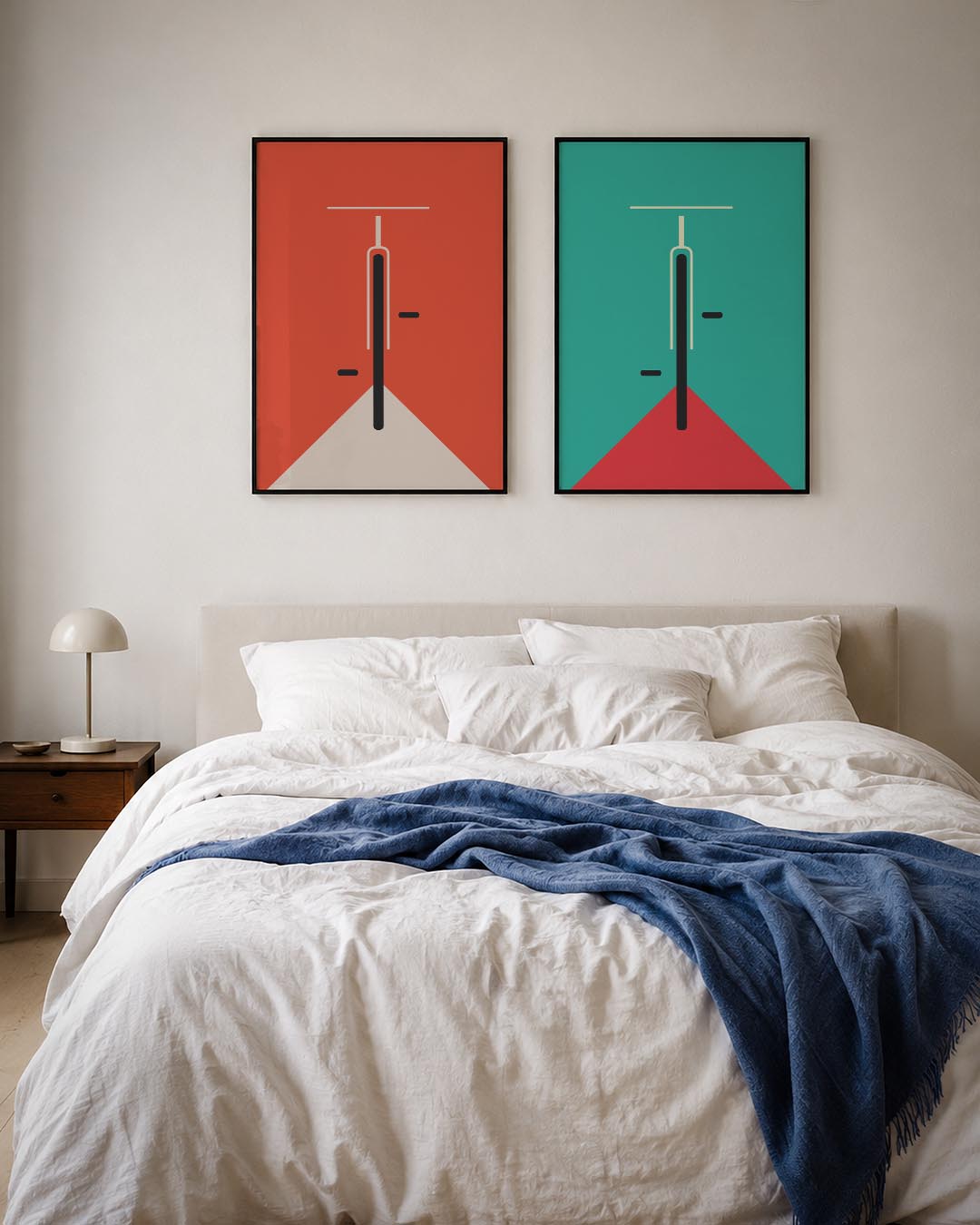 Fiets en lijnenspel Posterset