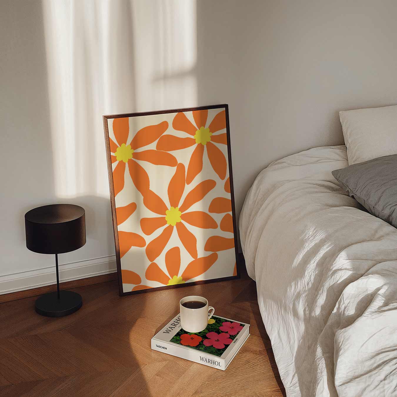 Vrolijke Bloemenposter-WallArtistic