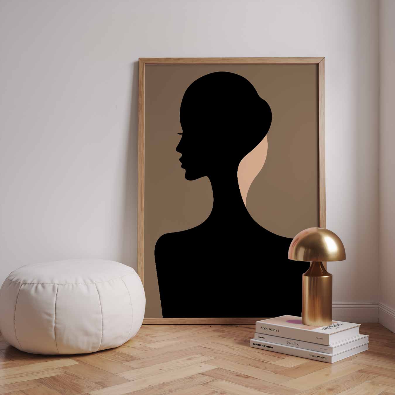 Elegante Silhouet Damesposter-WallArtistic