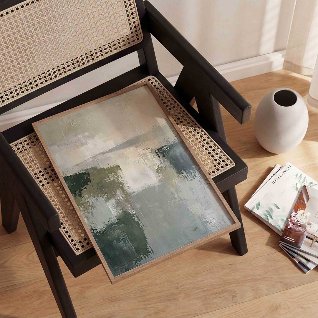 Abstracte landschapsweergave Poster