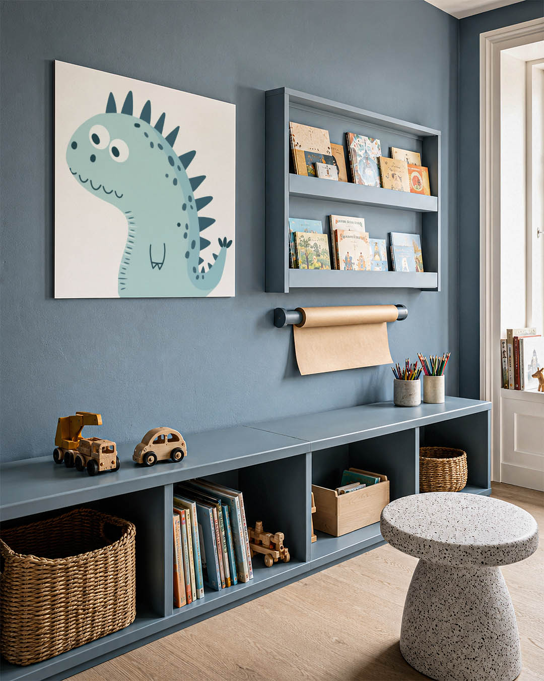 Speelse dino illustratie Kunstwerk