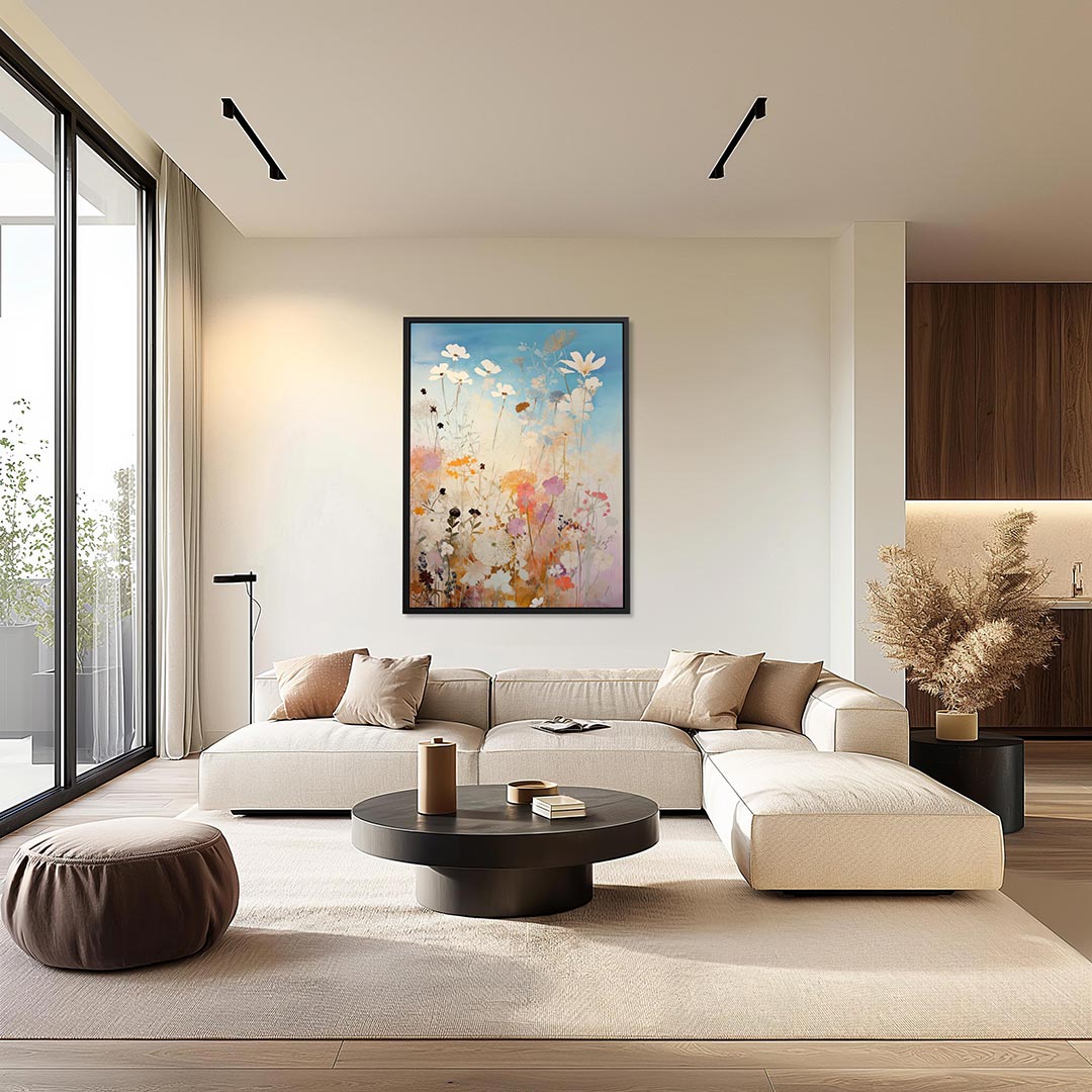 Bloemen in zachte tinten Kunstwerk