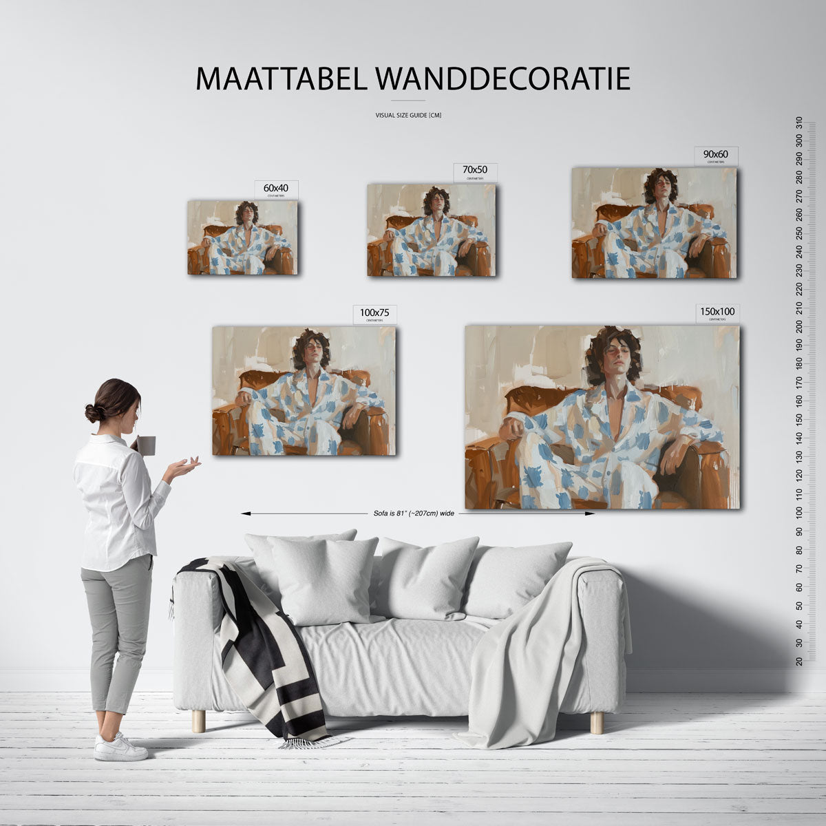 Zittende persoon Kunstwerk