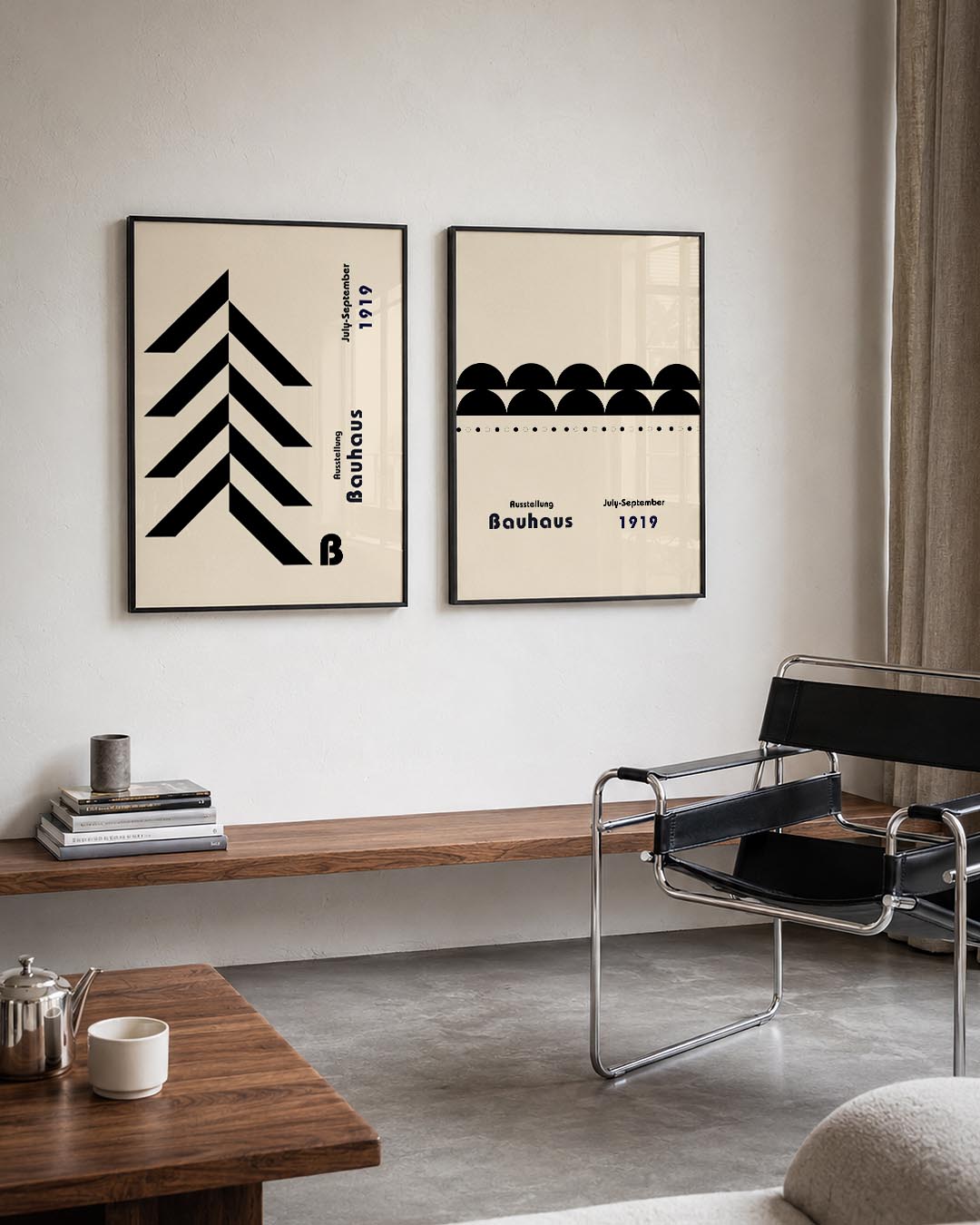 Zwart wit pijlen Posterset