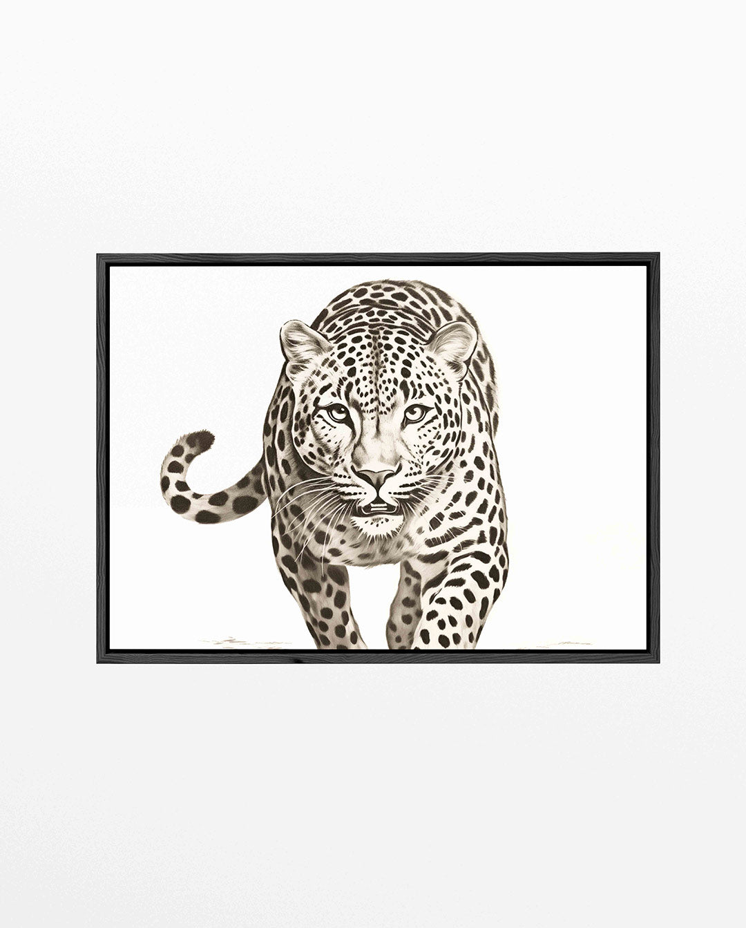 Leopard in beweging Kunstwerk