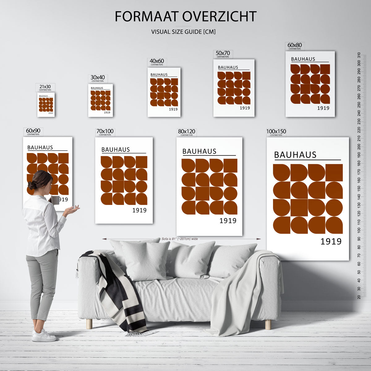 Vormritme en lijnen Poster