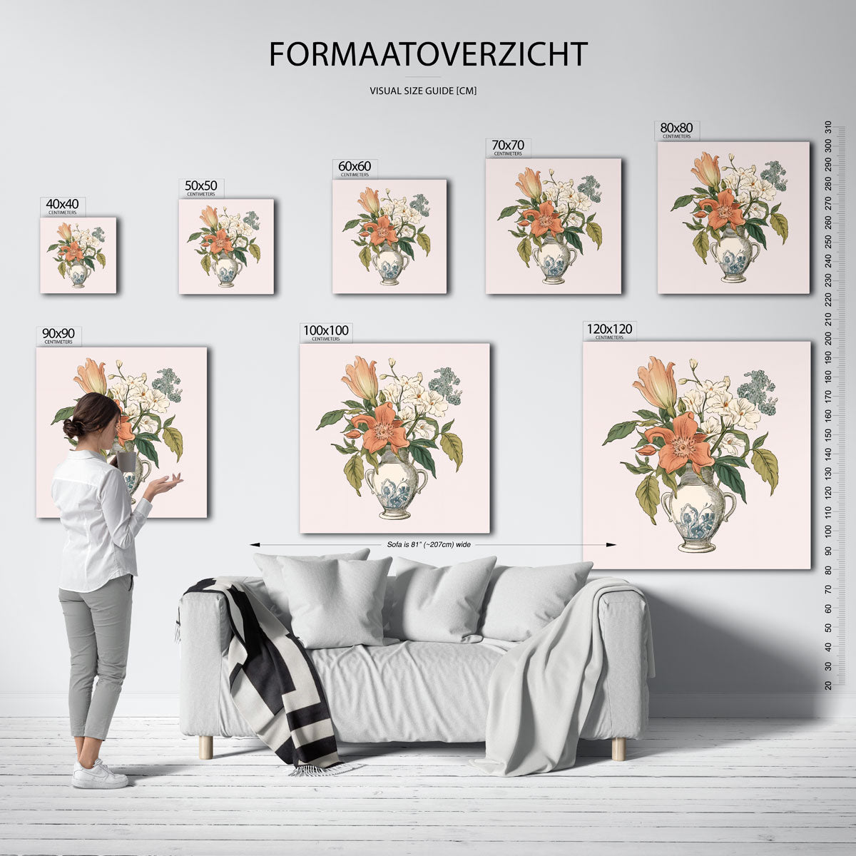 Bloemen in vaas Poster