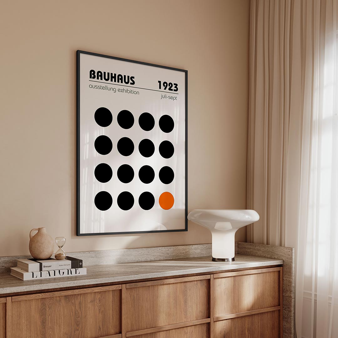 Cirkelpatroon en contrast Poster