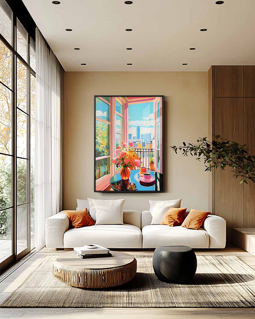 Stadsoase Uitkijk Kunstwerk-canvas-dibond-plexiglas-wanddecoratie-WallArtistic