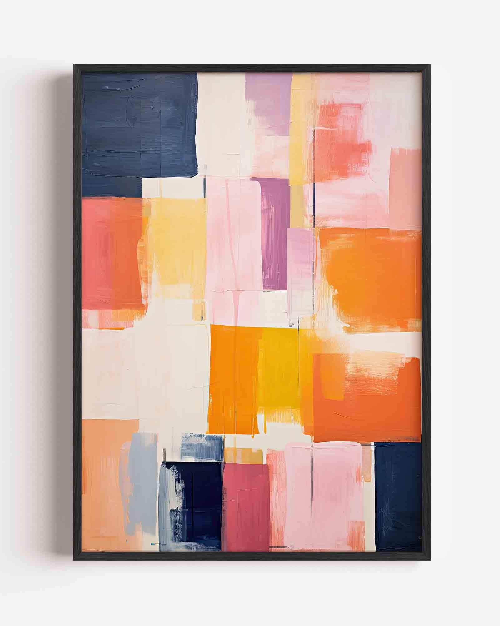 Abstracte kleurrijke vlakken Poster