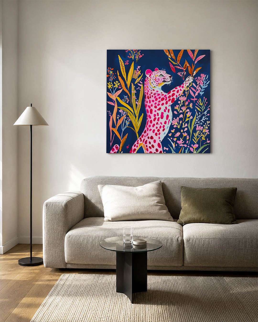 Kleurrijke dierenfantasie Kunstwerk