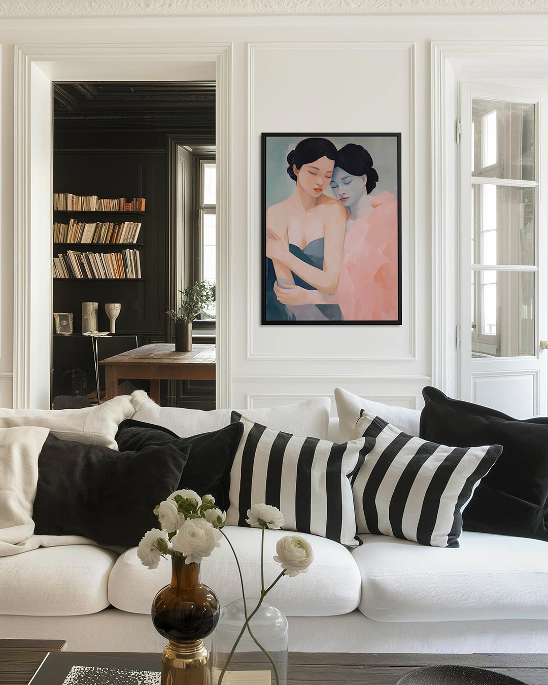 Intieme omhelzing Kunstwerk