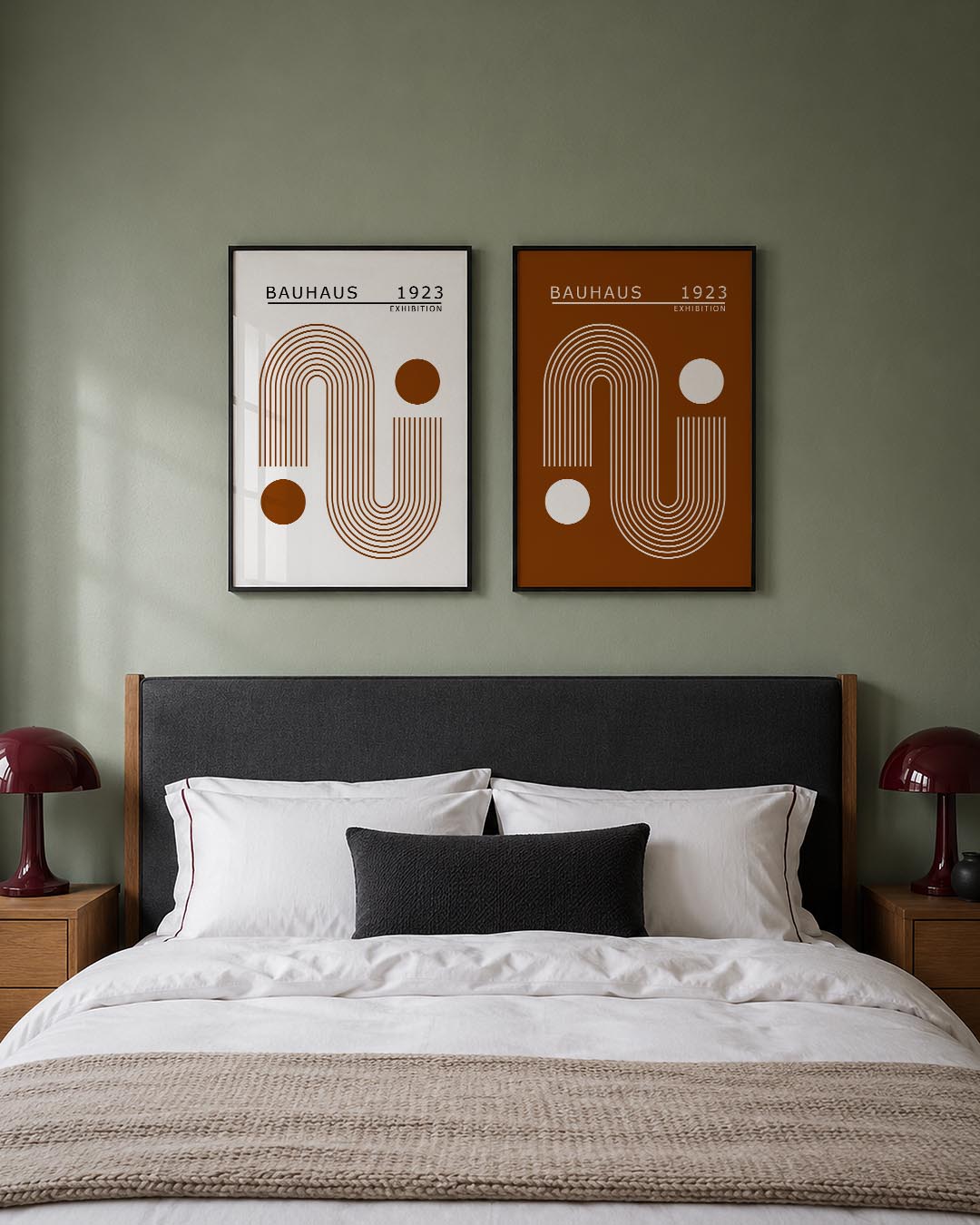Lijnen en cirkelpatroon Postersets