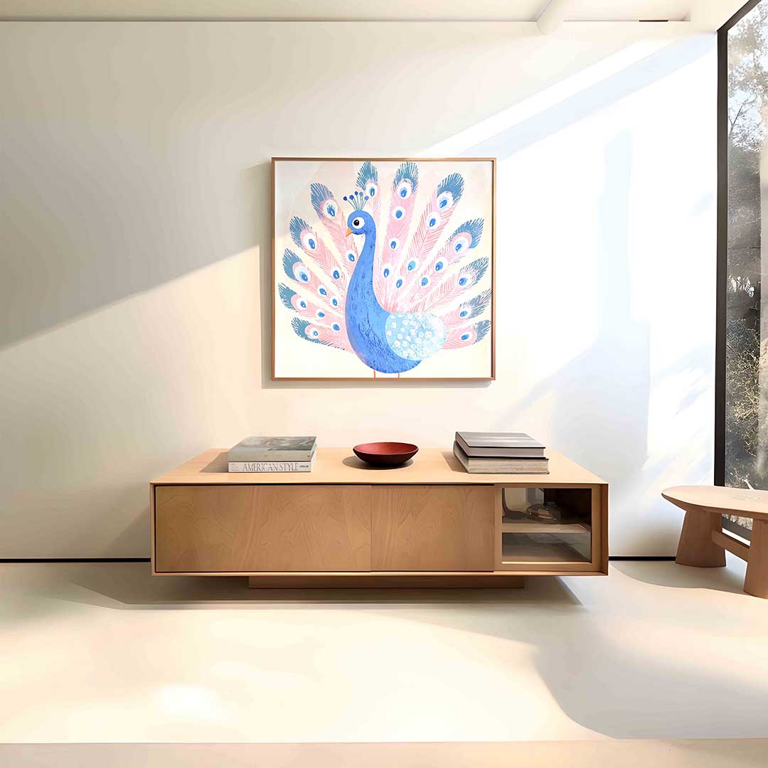Blauwe pauw Poster