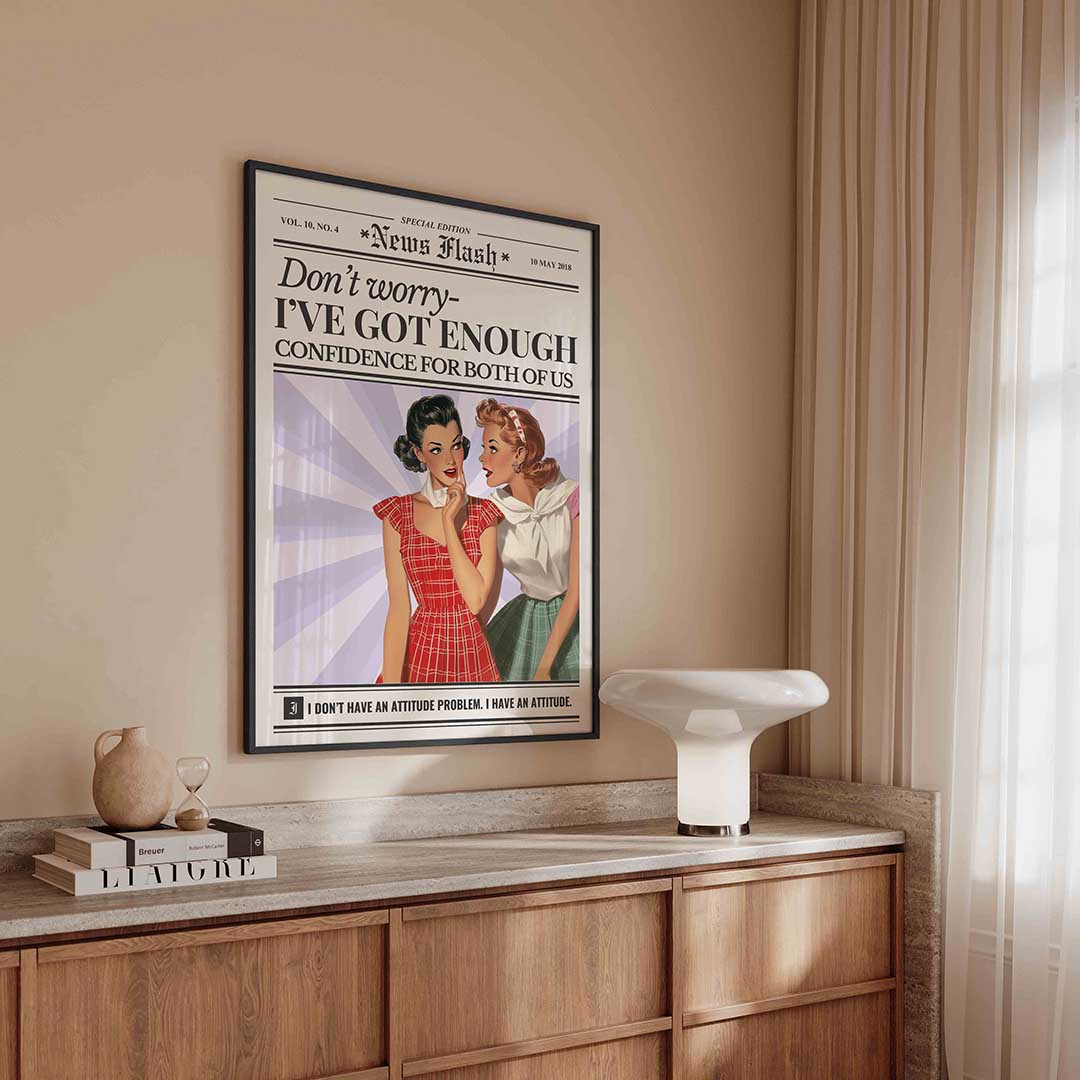 Twee vrouwen met tekst Poster