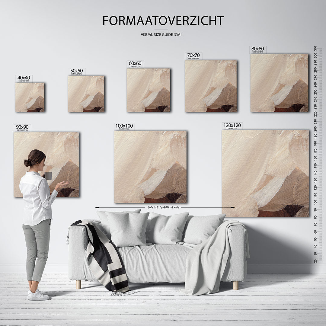 Organische penseelstreken Kunstwerk