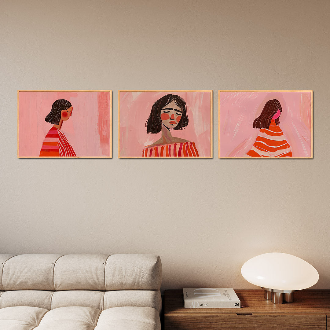 Zachte portretkleuren Posterset