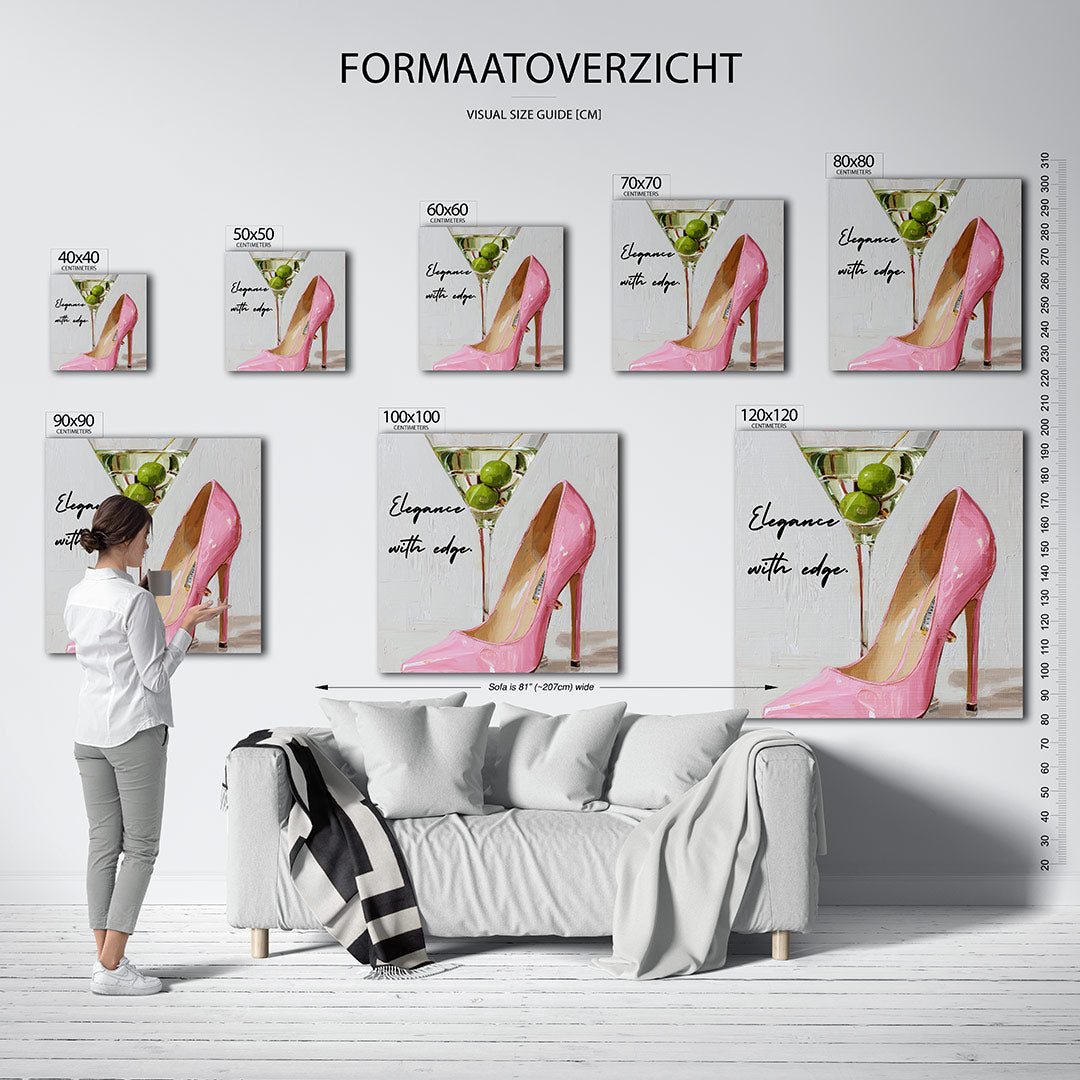 Stiletto en martini Kunstwerk