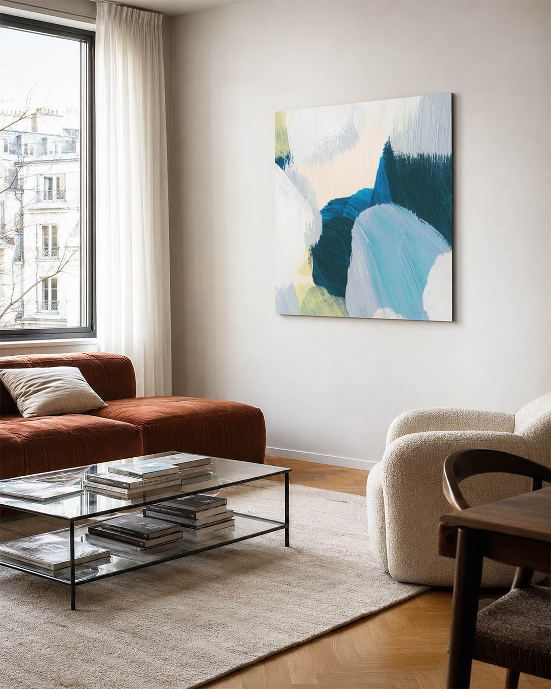Kleurrijke penseelstreken Kunstwerk