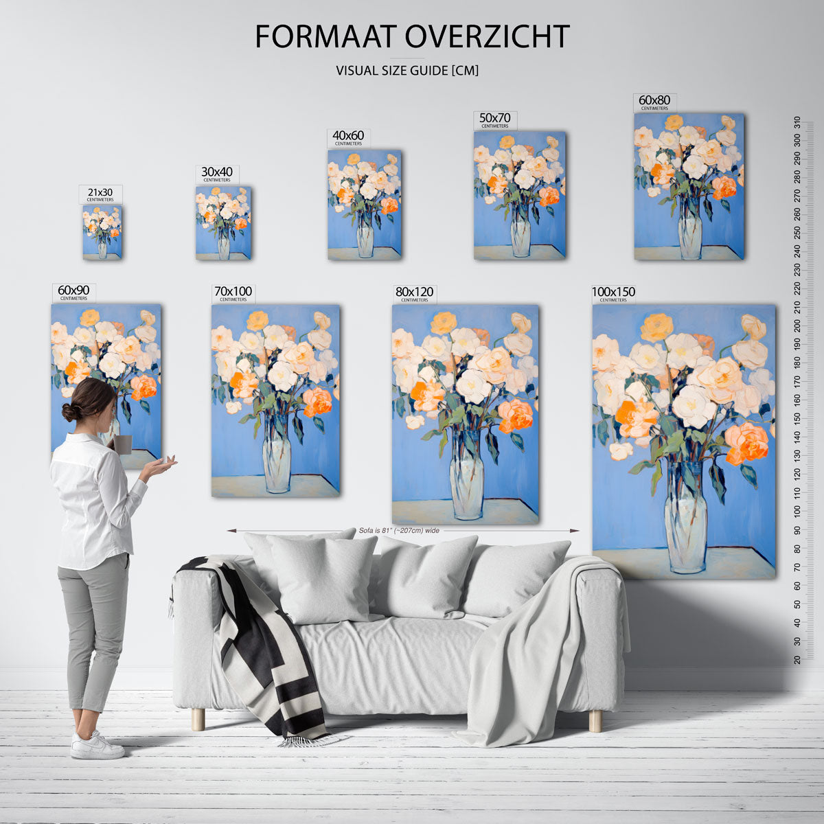 Bloemen in vaas Poster