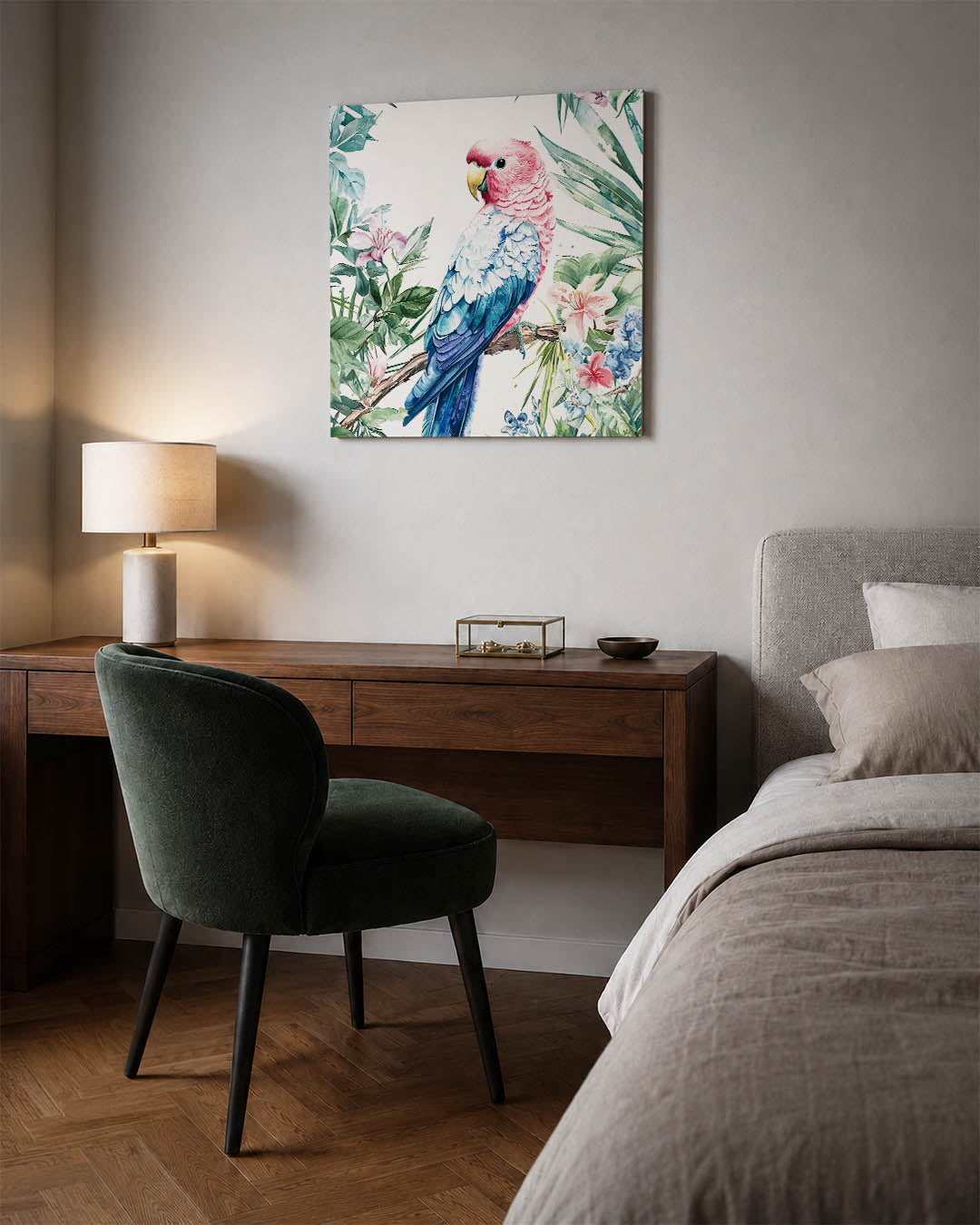 Vrolijke vogel illustratie Kunstwerk