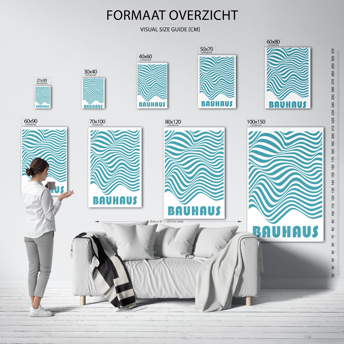 Golvend lijnenspel Poster