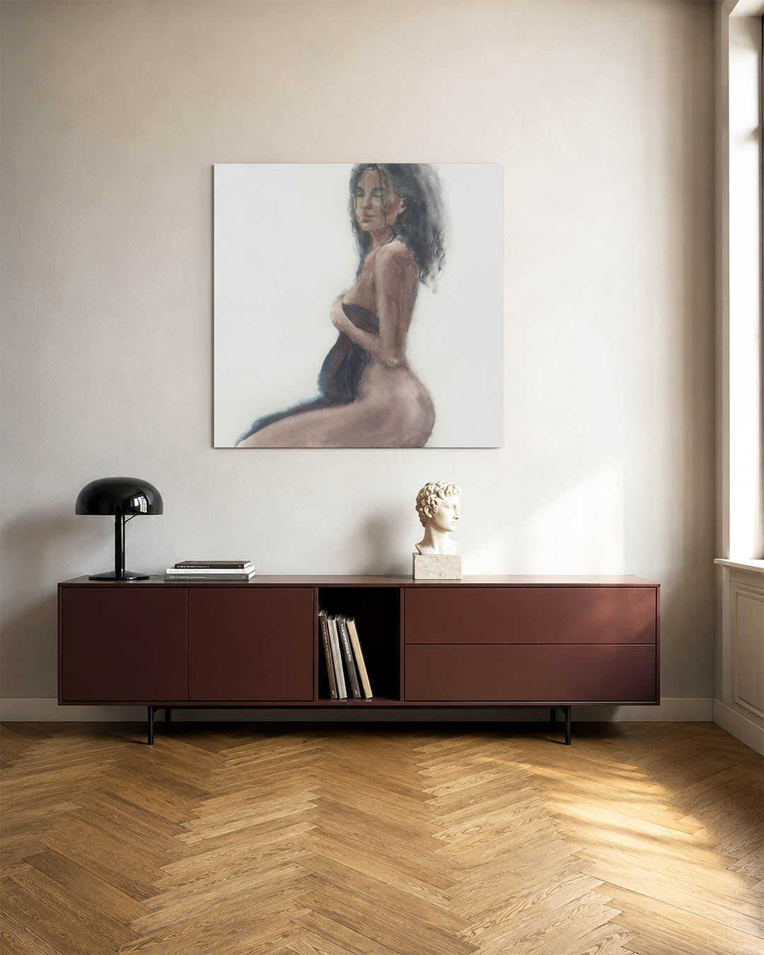 Zachte vrouwelijke contouren Kunstwerk