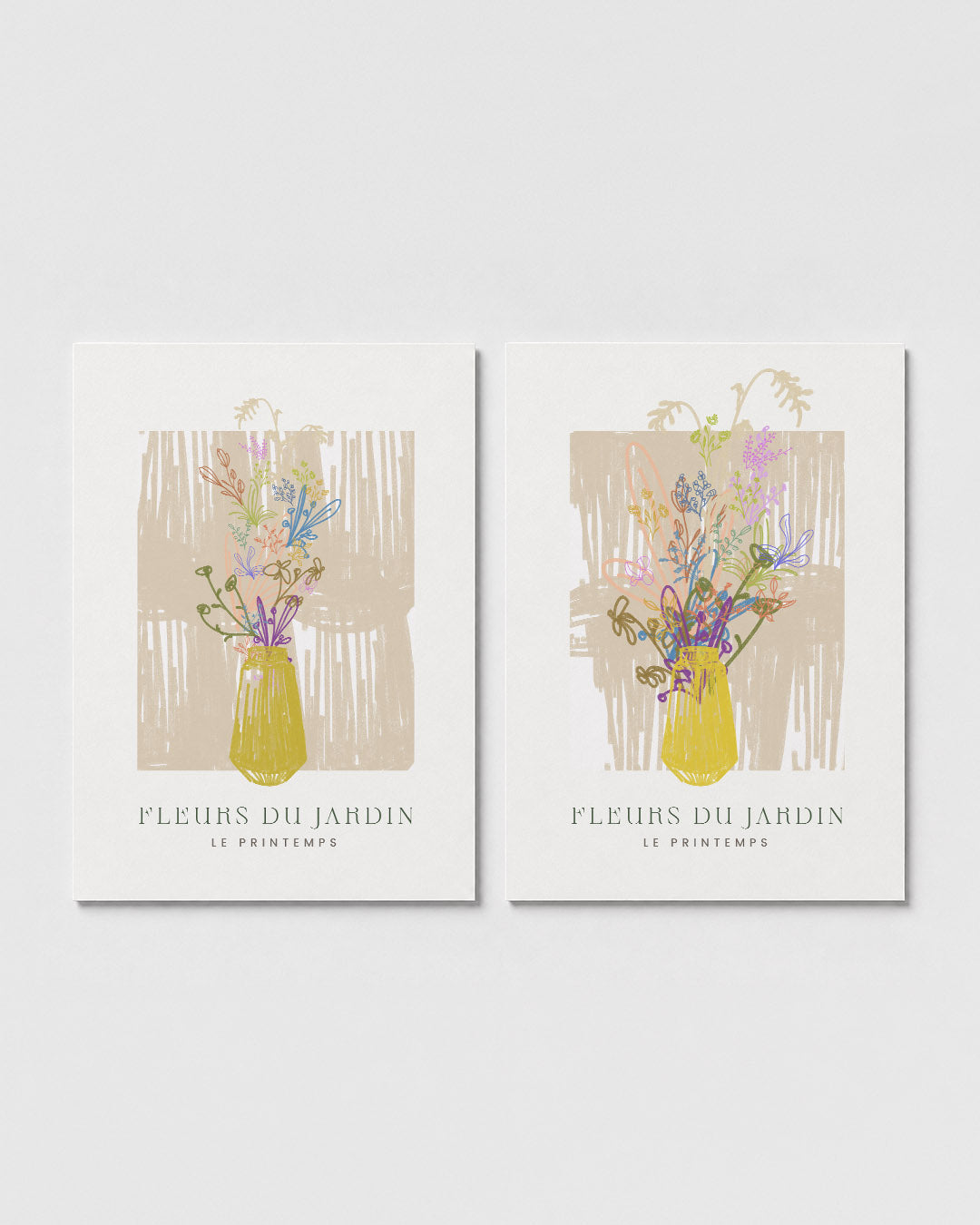 Bloemrijke vormen Posterset