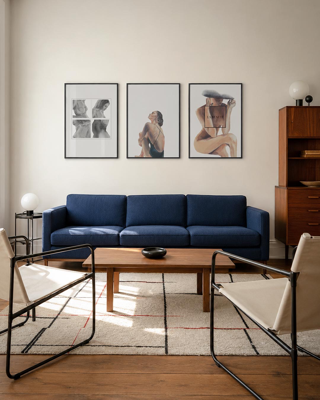 Zachte grijstinten Posterset