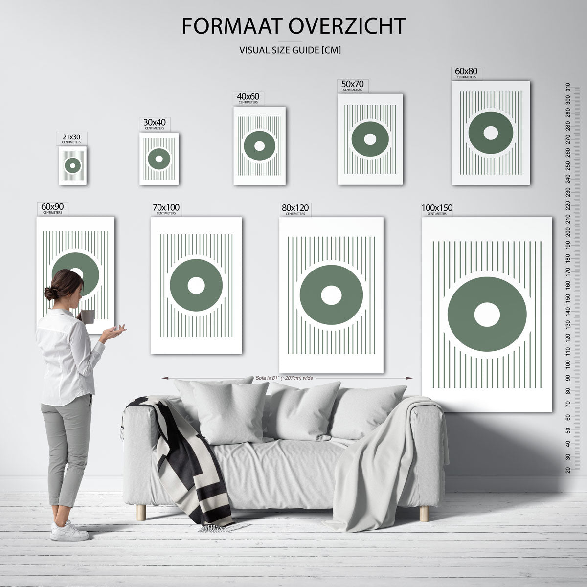 Cirkel en lijnen Poster