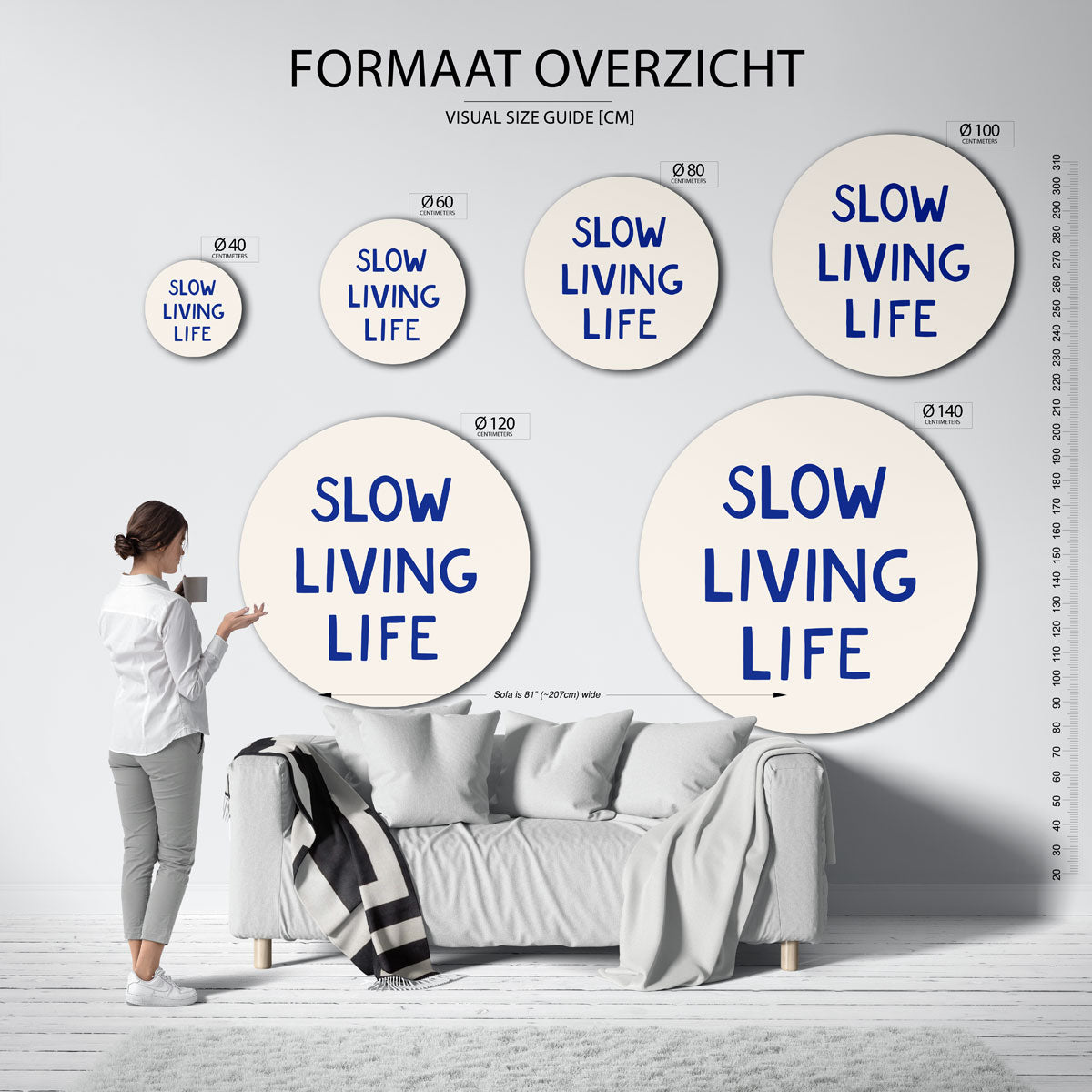 Slow living life Muurcirkel
